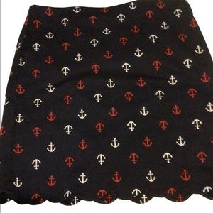 Talbots scalloped edge skirt